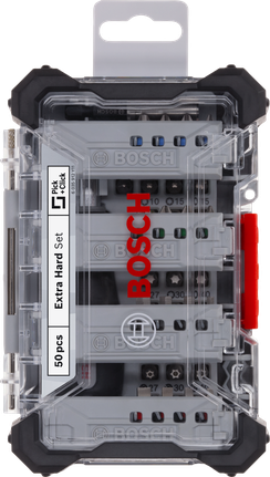 Conjunto de 50 pontas de chave de fenda extra duras Bosch .